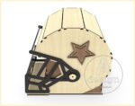 Caja de regalo de casco de fútbol americano SVG para corte láser - Ideal para el Día del Padre - Imagen 6