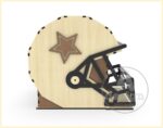 Caja de regalo de casco de fútbol americano SVG para corte láser - Ideal para el Día del Padre - Imagen 2
