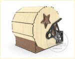 Caja de regalo de casco de fútbol americano SVG para corte láser - Ideal para el Día del Padre - Imagen 3
