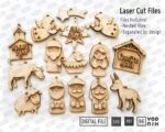 Archivos de Corte Láser Navidad en SVG y PDF - Decoraciones Cristianas para Glowforge - Imagen 2