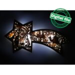 Patrón de Adorno de Navidad en DXF y SVG para Estrella de Belén Iluminada - Diseño para Glowforge - Imagen 3