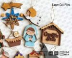 Archivos de Corte Láser Navidad en SVG y PDF - Decoraciones Cristianas para Glowforge - Imagen 4