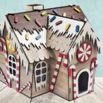 Casa de Jengibre 3D para Pueblo Navideño - Archivos SVG y DXF para Cortes Láser y CNC DIY