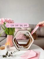 Tarjeta de boda caja SVG para corte láser - Archivos vectoriales descargas instantánea - Crea tu diseño personalizado - Imagen 3