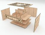 Joyero de Madera Cortado con Láser para Mujer con Cajones - Archivos Vectoriales para Corte láser - Imagen 3