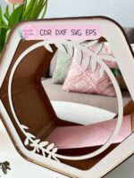 Tarjeta de boda caja SVG para corte láser - Archivos vectoriales descargas instantánea - Crea tu diseño personalizado - Imagen 6