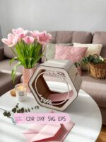 Tarjeta de boda caja SVG para corte láser - Archivos vectoriales descargas instantánea - Crea tu diseño personalizado