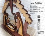 Escena de la Natividad en SVG y PDF para Corte Láser - José y Niño Jesús, Decoración Navideña Glowforge - Imagen 5