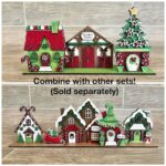 Casas de Navidad Divertidas en SVG para Glowforge - Pueblo de Papá Noel Artístico - Imagen 4