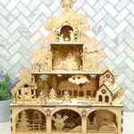 Escena Navideña de Árbol de Navidad - Archivos SVG, Ai, Cdr, Dxf y Pdf para Corte Láser