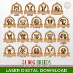 Adorno navideño láser SVG para perros - 51 razas y personalización de nombre, 20 frases divertidas. - Imagen 7