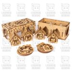 Cajas de adornos navideños cortadas con láser - Archivos SVG, DXF, PDF para Glowforge - Descarga instantánea - Imagen 4