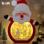 Plantilla SVG de Corte Láser: Linternas de Papel DIY - Papá Noel, Muñeco de Nieve y Reno - Imagen 3