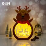 Plantilla SVG de Corte Láser: Linternas de Papel DIY - Papá Noel, Muñeco de Nieve y Reno - Imagen 5