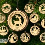 Paquete SVG 12 Archivos de Árbol de Navidad en 3 Capas para Corte Láser - Adornos Decorativos Digitales