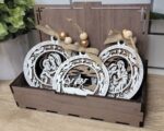 Adornos de navidad Esferas Personalizados para Árbol - 8 Diseños Únicos para Glowforge y Lightburn
