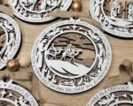 Adornos de navidad Esferas Personalizados para Árbol - 8 Diseños Únicos para Glowforge y Lightburn - Imagen 5
