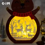 Plantilla SVG de Corte Láser: Linternas de Papel DIY - Papá Noel, Muñeco de Nieve y Reno - Imagen 7