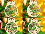 Adornos Navideños SVG: 150 Diseños Personalizables para Cortar en Láser y Decorar Árboles de Navidad - Imagen 5