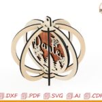 Esfera giratoria navideña personalizable para corte láser - Adornos SVG para árbol de Navidad