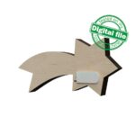 Patrón de Adorno de Navidad en DXF y SVG para Estrella de Belén Iluminada - Diseño para Glowforge - Imagen 6