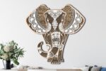 Archivos SVG de Elefante para Corte Láser en Madera | Arte y Diseño 3D para Etsy