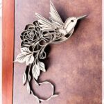 Archivo SVG y DXF 3D de Colibrí Multicapa para Corte Láser, Diseño Mandala Floral para el Día de la Madre