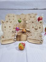 Animales para regalar con soporte para piruleta - Archivo SVG de corte láser para bebés - Glowforge - Imagen 8