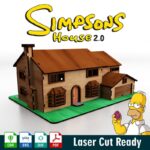 Réplica detallada de la Casa de los Simpson para Corte Láser - Modelo 2.0 Personalizable