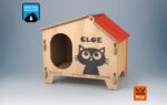 Casa para gatos - Archivos SVG/DXF para corte láser y CNC, hogar encantador para tu mascota