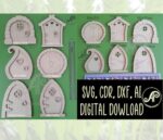 Puertas de Hadas Corte Láser SVG - Plantillas de 2 Capas para Ventanas y Aldabas, Descarga Instantánea - Imagen 2