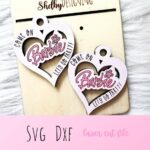 Pendientes colgantes Barbie SVG para corte láser | Archivo DXF Glowforge digital - Imagen 2