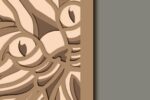 Plantilla láser 3D de gato multicapa - Archivos SVG para corte láser Glowforge y CNC decorativos - Imagen 5