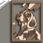 Plantilla de Perro Beagle en SVG, Archivo Cortado por Láser Multi-Capa para Glowforge y CNC
