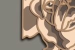 Corte Láser de Perro Bulldog Inglés - Archivo SVG Multicapa para Glowforge y Plantillas Decorativas CNC - Imagen 4
