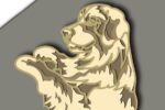Plantilla láser vectorial Perro Labrador Retriever para Glowforge | Archivos de corte multicapa SVG - Imagen 3