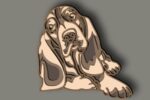 Plantilla láser Perro Dog Basset Hound 3D multilayer para Glowforge - Archivos SVG cortados por láser - Imagen 3