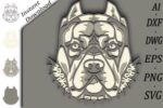Plantilla Laser 3D Perro Bullmastiff Multicapas para Corte con Glowforge - Archivo SVG Decorativo