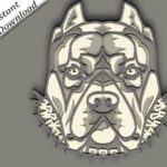 Plantilla Laser 3D Perro Bullmastiff Multicapas para Corte con Glowforge - Archivo SVG Decorativo