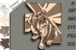 Corte Láser de Perro Bulldog Inglés - Archivo SVG Multicapa para Glowforge y Plantillas Decorativas CNC