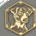 Plantilla láser vectorial Perro Jack Russell Terrier - Archivos cortados por láser para Glowforge