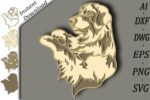 Plantilla láser vectorial Perro Labrador Retriever para Glowforge | Archivos de corte multicapa SVG