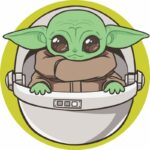 Cuadro multilayer Baby Yoda, Star Wars, diseño vectorial para corte láser personalizado