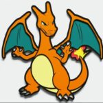 Cuadro en 3D de Charizard para corte láser - Diseño vectorial personalizable Pokémon