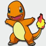 Cuadro multilayer Charmander para corte láser - Diseño vectorial Pokémon decorativo