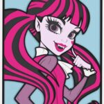 Draculaura Arte Digital para Corte Láser - Descarga Instantánea de Archivos para Madera.