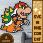 Arte digital de dragón para corte láser - Archivos de descarga instantánea para madera y máquinas de corte.