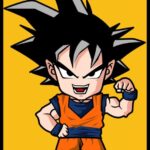 Goku Mini: Archivo de Corte Láser para Madera - Arte Digital Descargable Instantáneamente