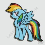 Arte digital de Little Pony para corte láser | Archivos de madera para máquinas de corte instantáneo