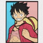 Diseño de Luffy para corte láser: archivos de corte para madera - descarga instantánea